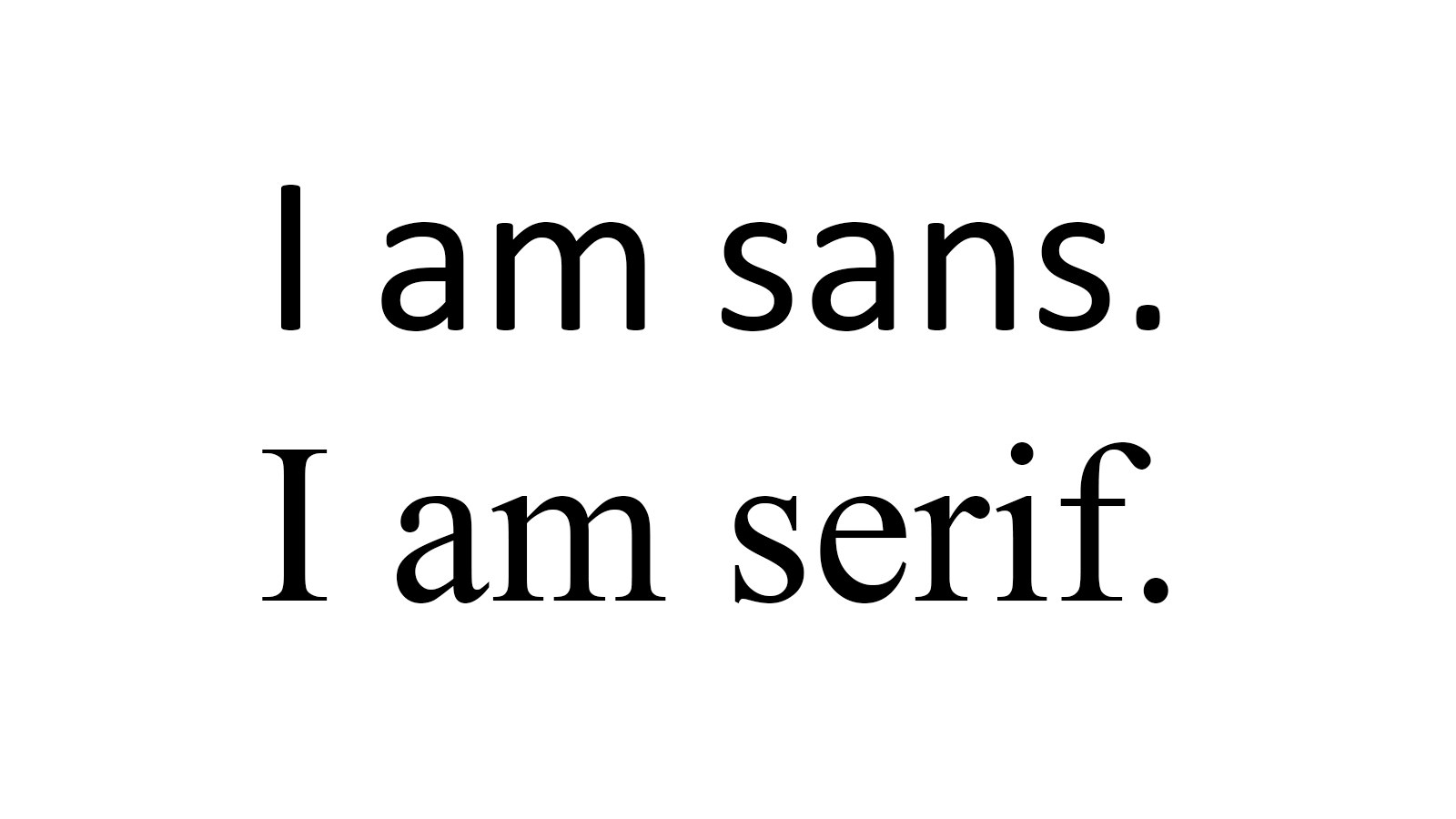 Serif vs Sans-serif fonts